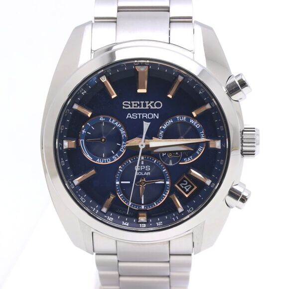 SEIKO Astron Watch SBXC049 5X53-0AJ0 Date Chronograph Stainless Steel Men's 3...